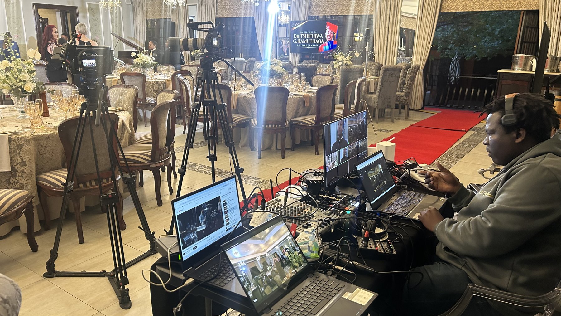 A view from the live production desk