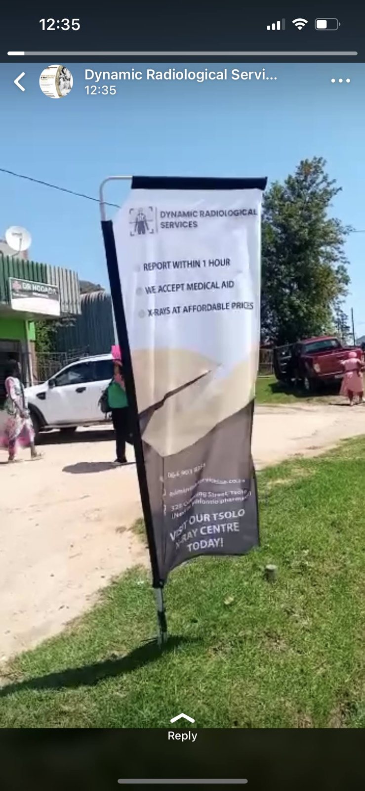 Brand presence through an outdoor banner