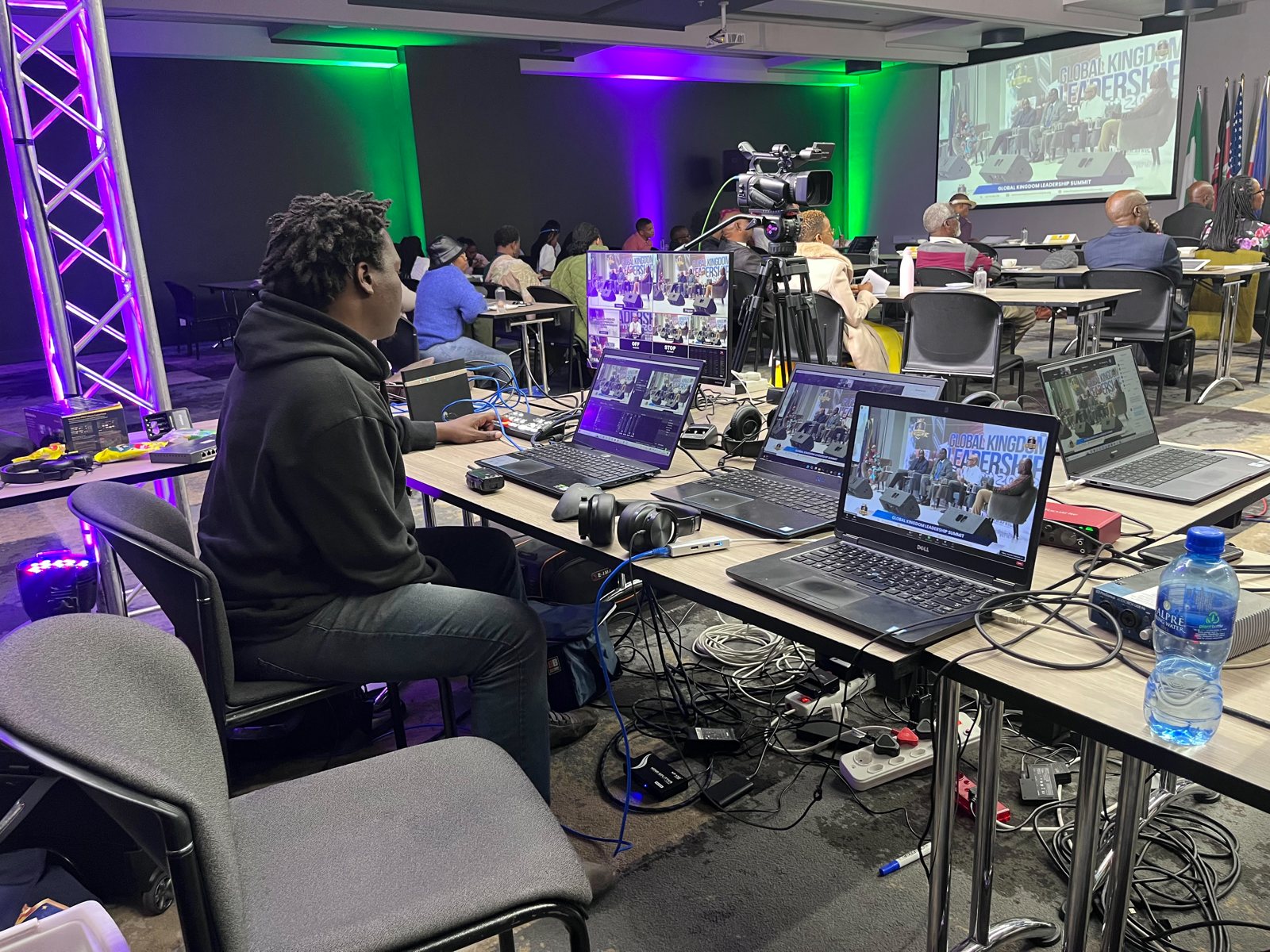 At work behind the live production desk