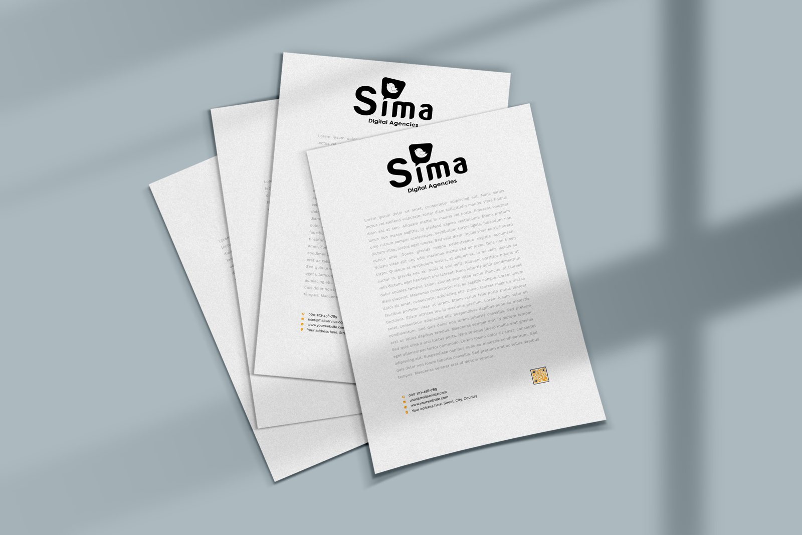 Selected archival stationery mockup