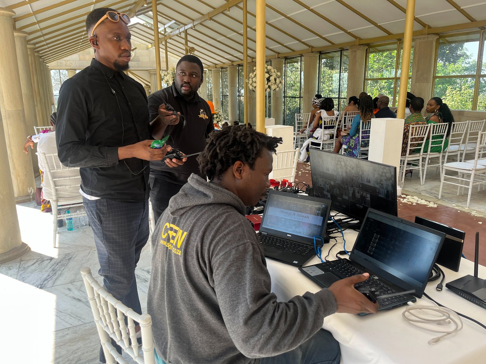 The team preparing event coverage