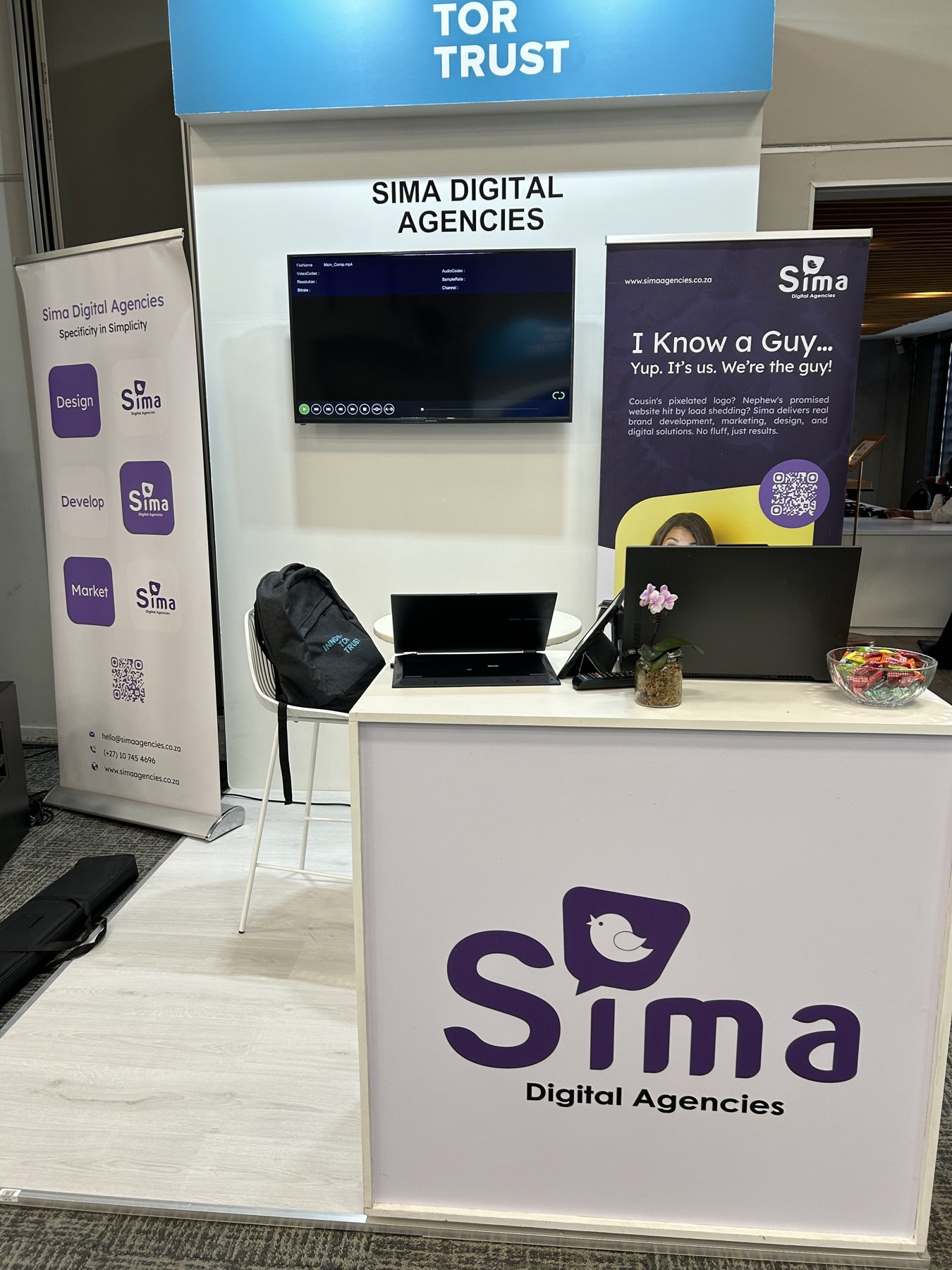 Sima at the Innovator Trust stand