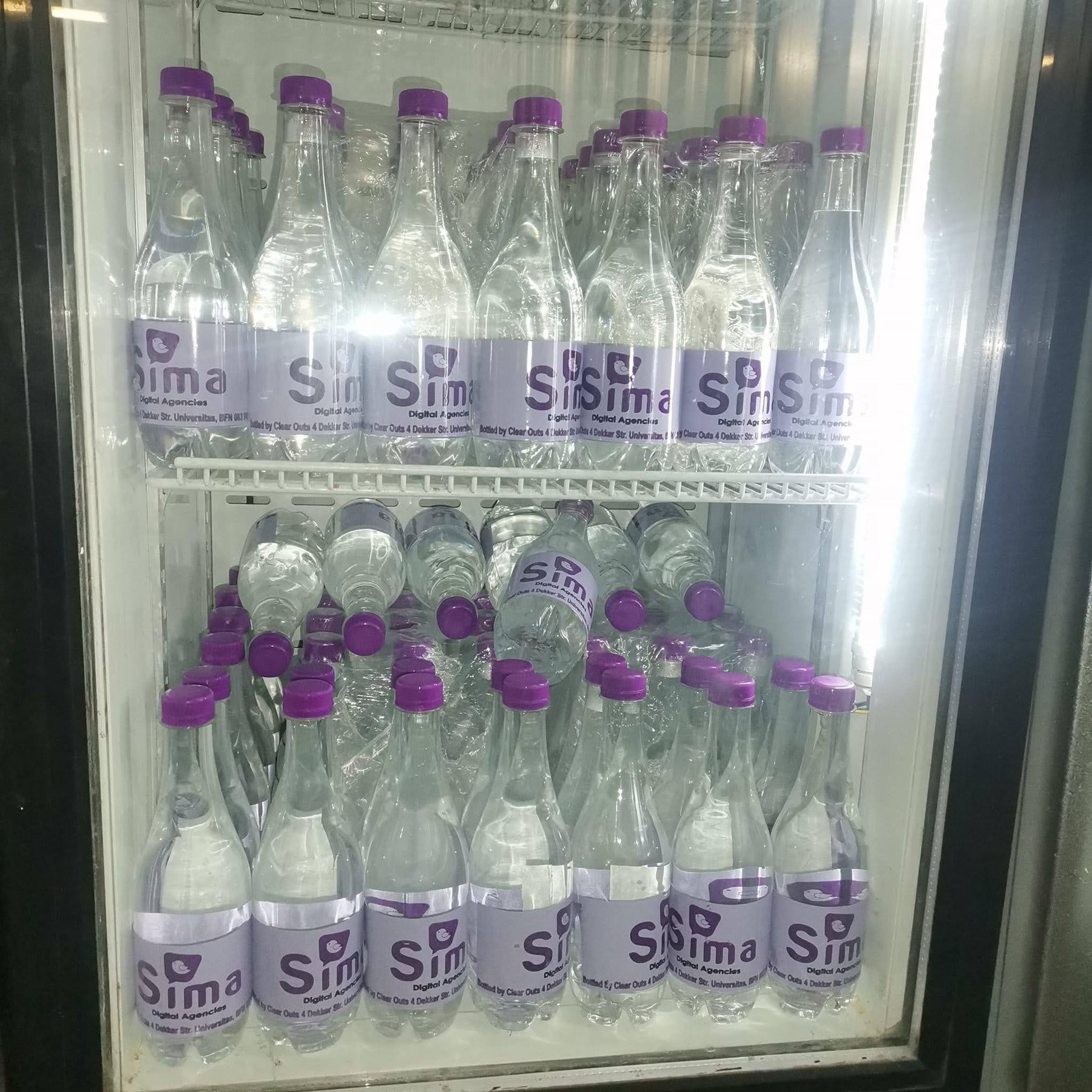 Bottled water ready to go