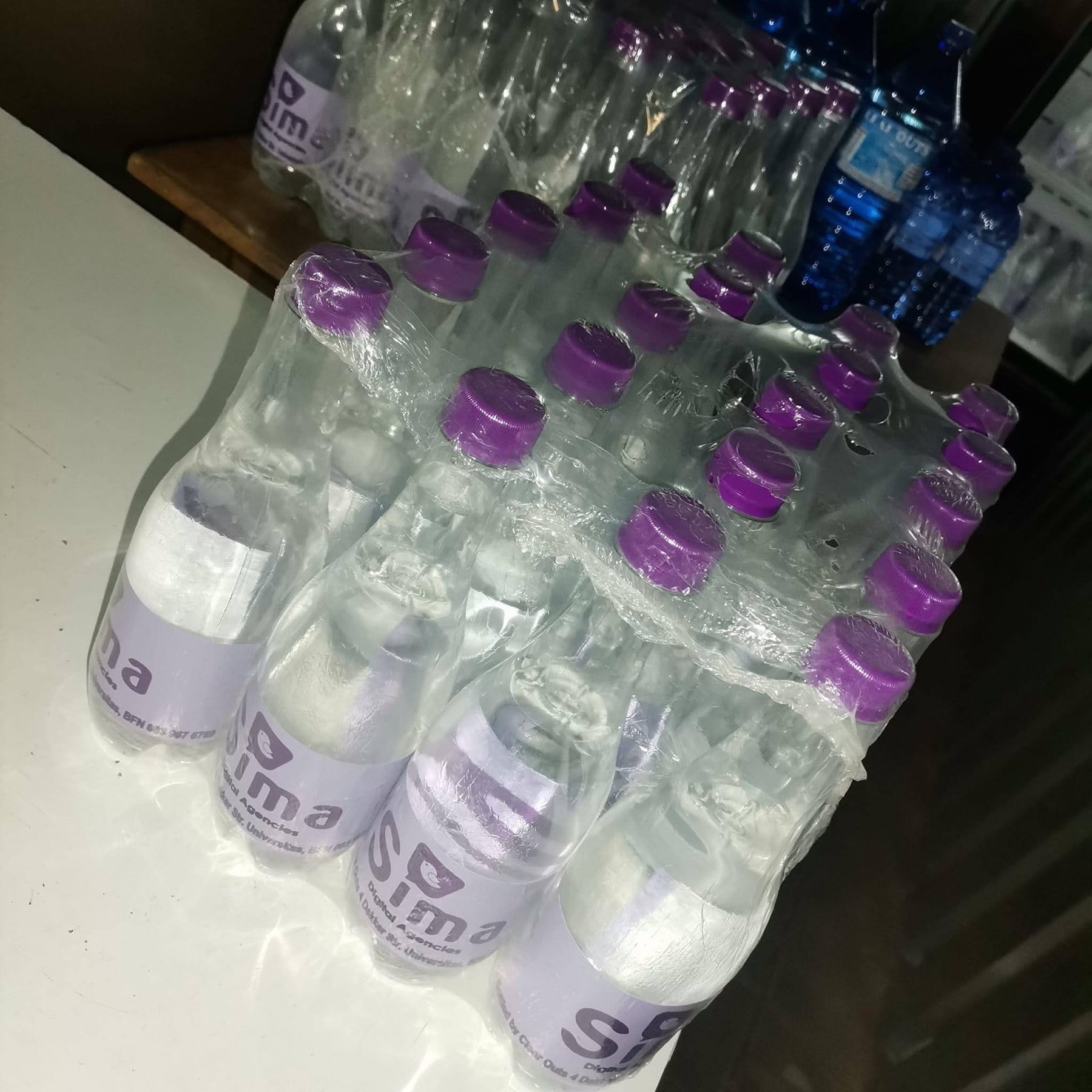 A closer look at the prepared water packs