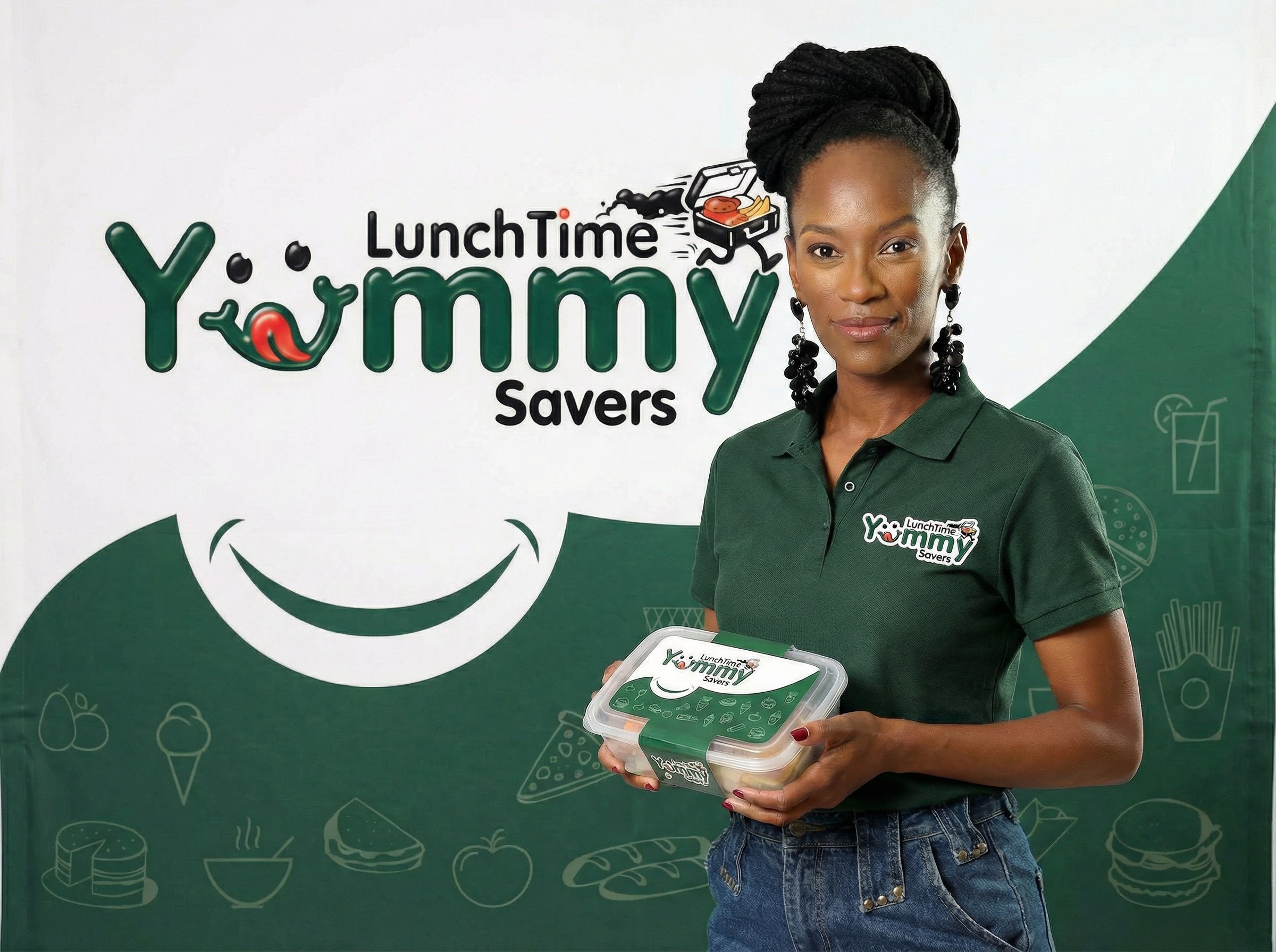 LunchTime Yummy Savers identity application visual